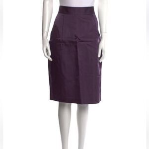 Tory Burch Silk Purple Skirt, Gold Zipper